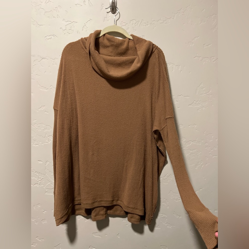 Turtleneck open back sweater